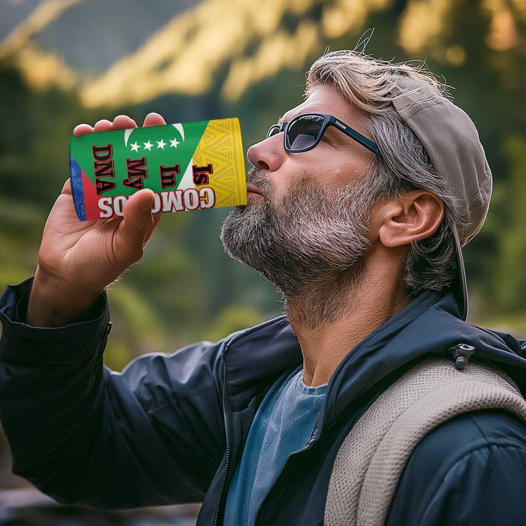 Comoros Is In My DNA 4 in 1 Can Cooler Tumbler Udzima wa Komori - African Paisley Pattern - Wonder Print Shop