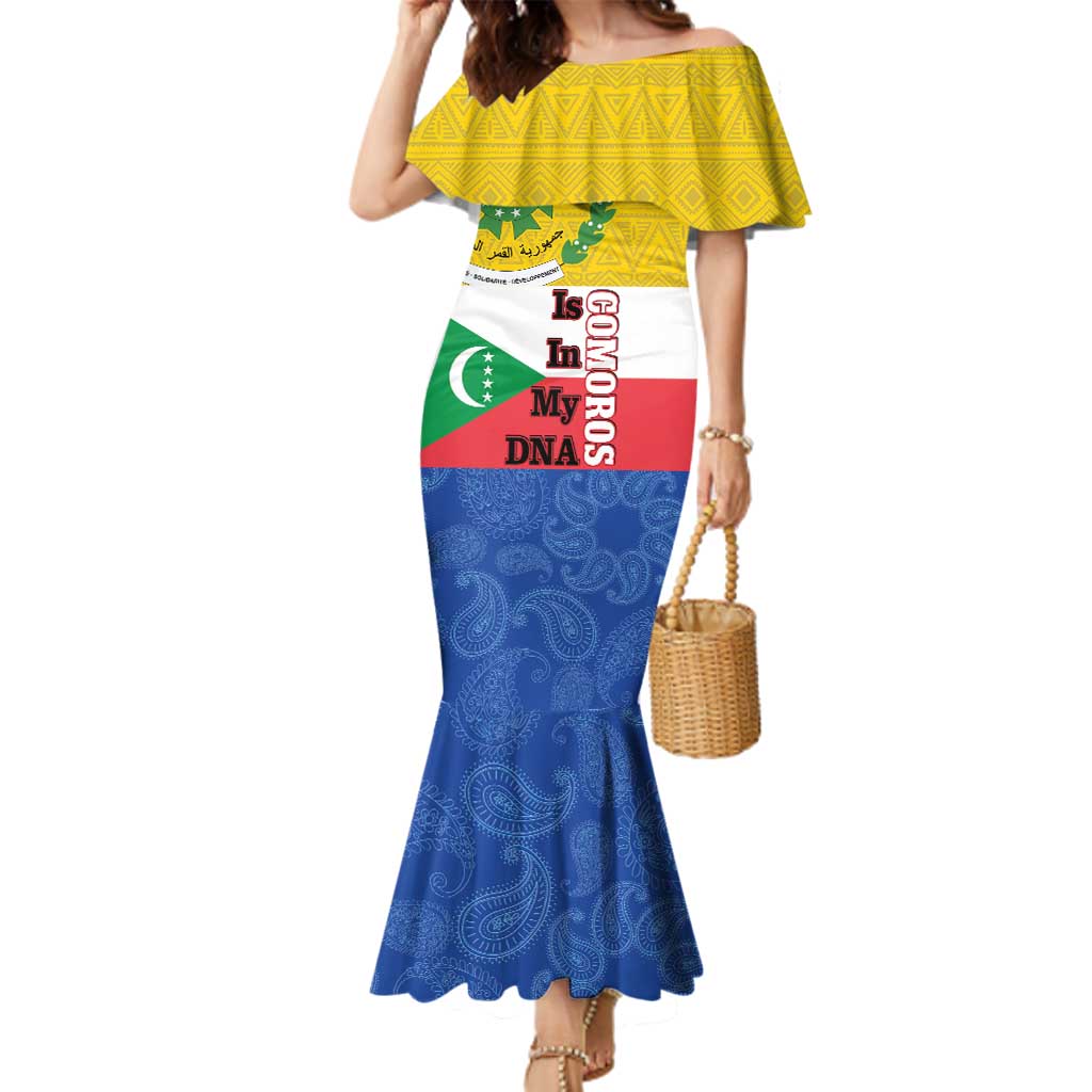Comoros Is In My DNA Family Matching Mermaid Dress and Hawaiian Shirt Udzima wa Komori - African Paisley Pattern - Wonder Print Shop