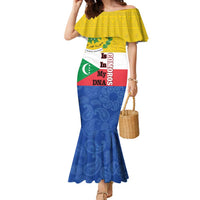 Comoros Is In My DNA Family Matching Mermaid Dress and Hawaiian Shirt Udzima wa Komori - African Paisley Pattern - Wonder Print Shop