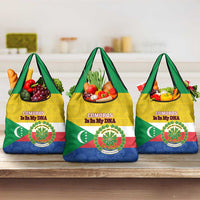 Comoros Is In My DNA Grocery Bag Udzima wa Komori - African Paisley Pattern