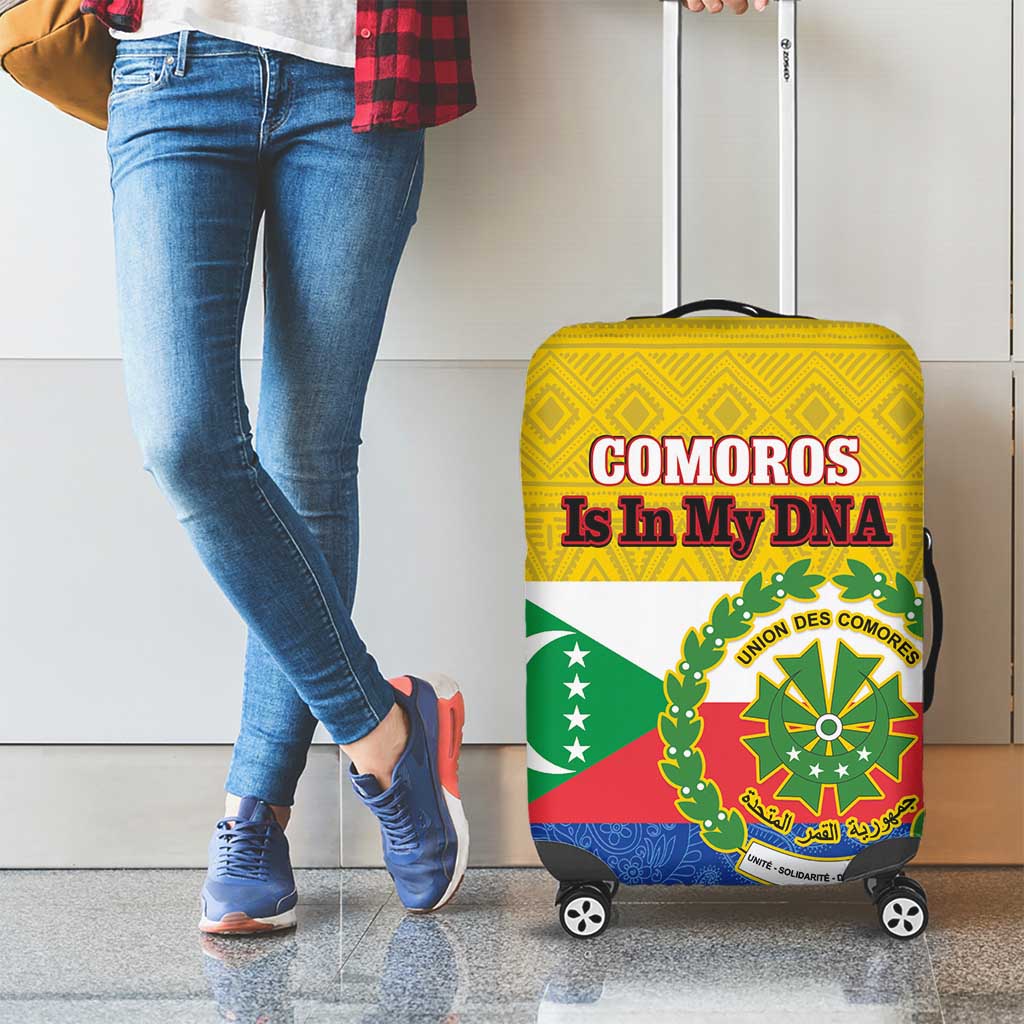 Comoros Is In My DNA Luggage Cover Udzima wa Komori - African Paisley Pattern - Wonder Print Shop