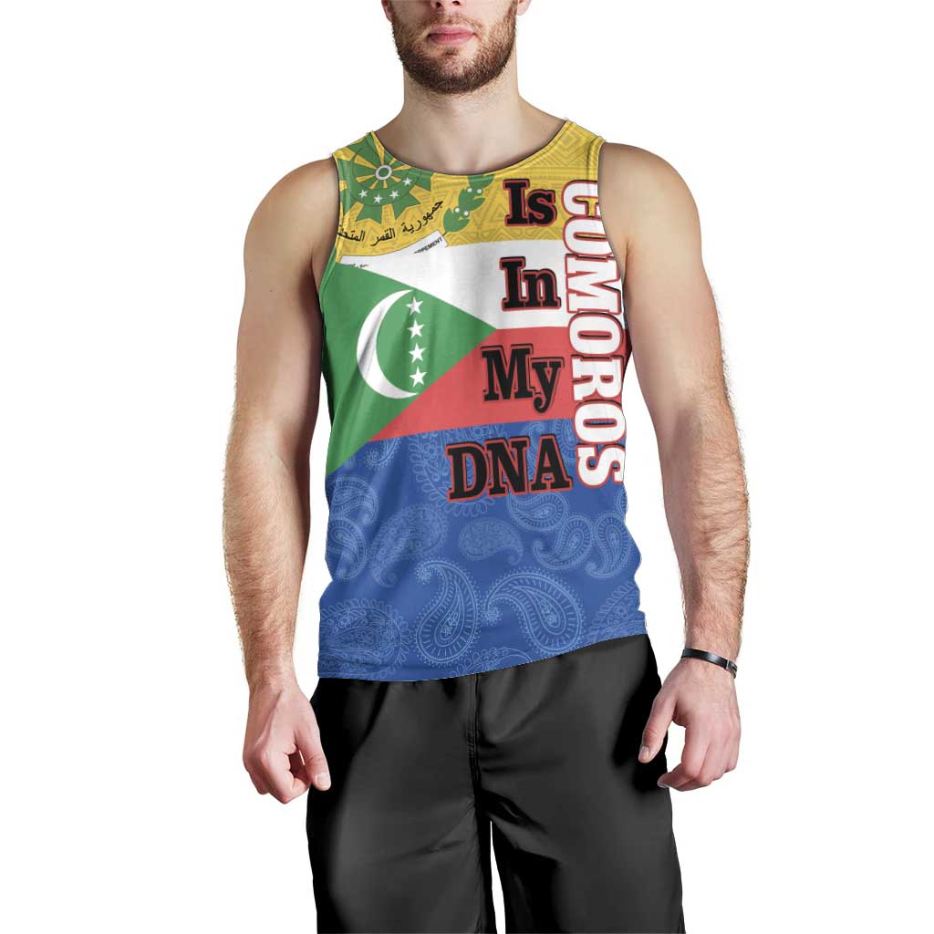 Comoros Is In My DNA Men Tank Top Udzima wa Komori - African Paisley Pattern - Wonder Print Shop