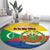 Comoros Is In My DNA Round Carpet Udzima wa Komori - African Paisley Pattern