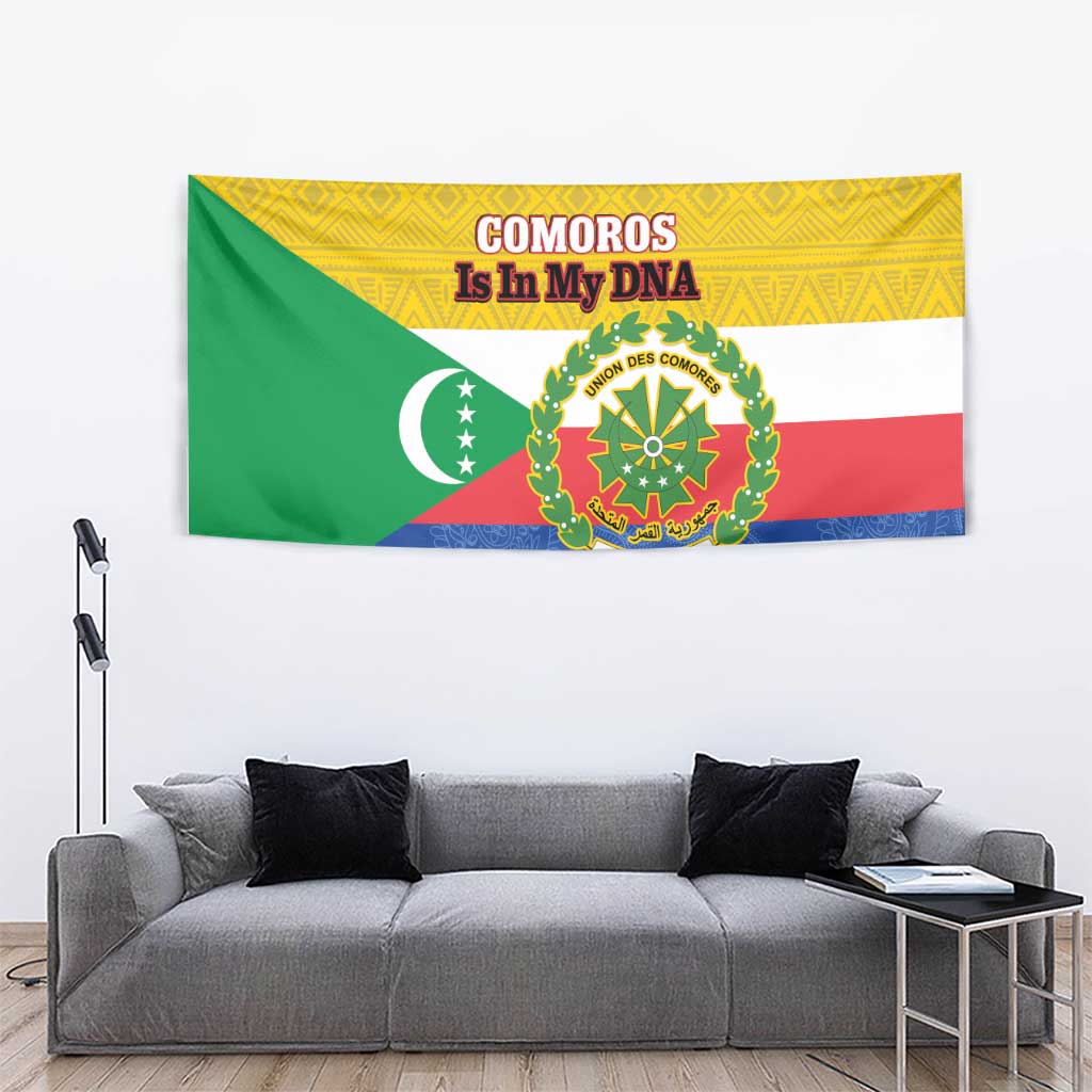 Comoros Is In My DNA Tapestry Udzima wa Komori - African Paisley Pattern - Wonder Print Shop