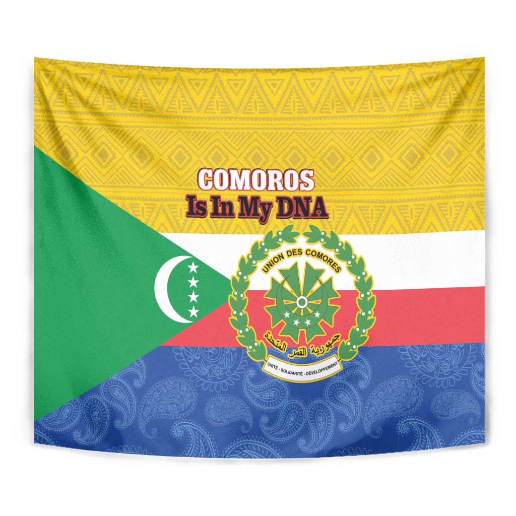 Comoros Is In My DNA Tapestry Udzima wa Komori - African Paisley Pattern - Wonder Print Shop