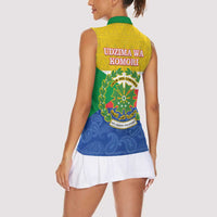 Comoros Is In My DNA Women Sleeveless Polo Shirt Udzima wa Komori - African Paisley Pattern - Wonder Print Shop
