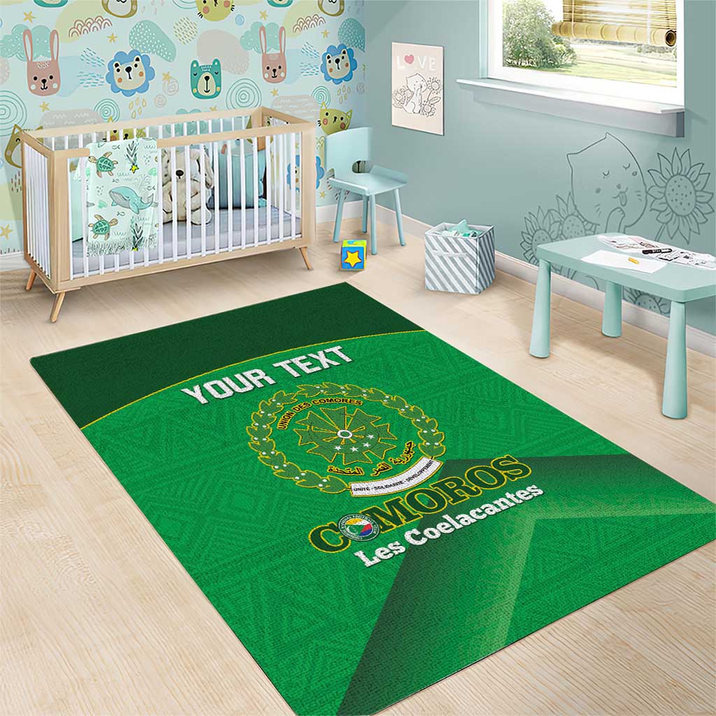 Custom Comoros Football Area Rug Allez Les Coelacantes - Wonder Print Shop
