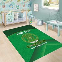 Custom Comoros Football Area Rug Allez Les Coelacantes - Wonder Print Shop