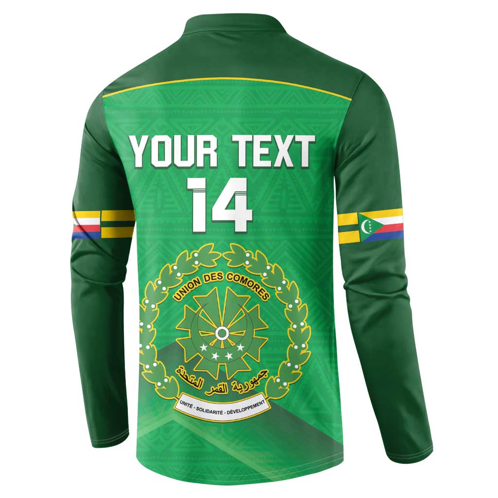 Custom Comoros Football Button Sweatshirt Allez Les Coelacantes - Wonder Print Shop