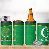 Custom Comoros Football 4 in 1 Can Cooler Tumbler Allez Les Coelacantes - Wonder Print Shop