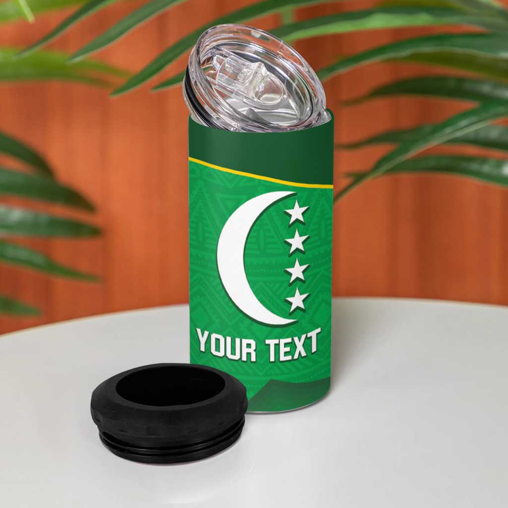 Custom Comoros Football 4 in 1 Can Cooler Tumbler Allez Les Coelacantes - Wonder Print Shop