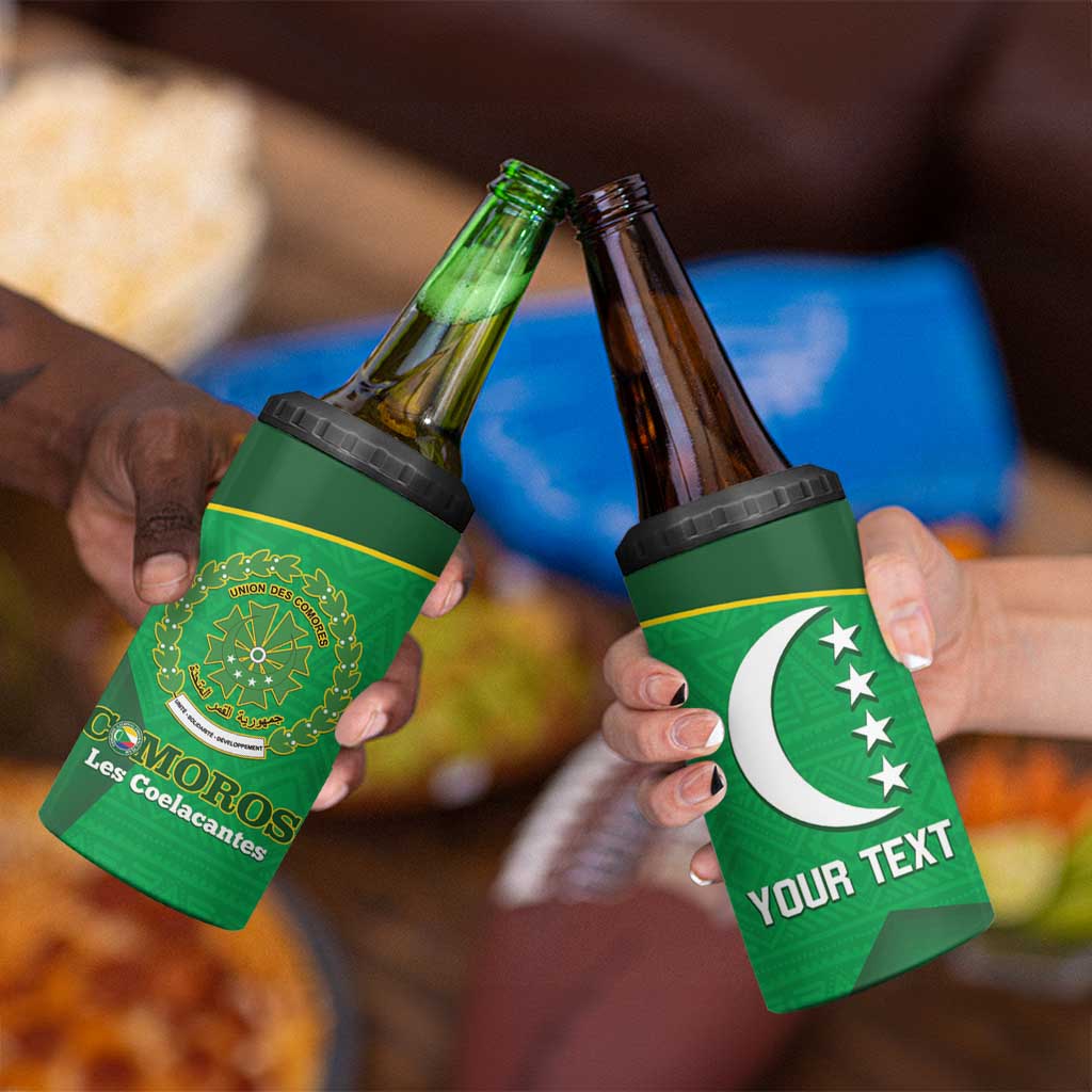 Custom Comoros Football 4 in 1 Can Cooler Tumbler Allez Les Coelacantes - Wonder Print Shop