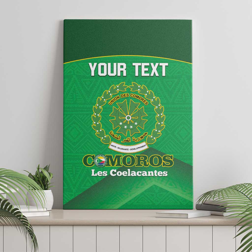 Custom Comoros Football Canvas Wall Art Allez Les Coelacantes - Wonder Print Shop
