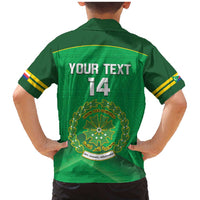 Custom Comoros Football Family Matching Mermaid Dress and Hawaiian Shirt Allez Les Coelacantes - Wonder Print Shop