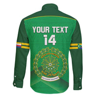 Custom Comoros Football Family Matching Off The Shoulder Long Sleeve Dress and Hawaiian Shirt Allez Les Coelacantes - Wonder Print Shop