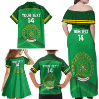 Custom Comoros Football Family Matching Off Shoulder Maxi Dress and Hawaiian Shirt Allez Les Coelacantes - Wonder Print Shop