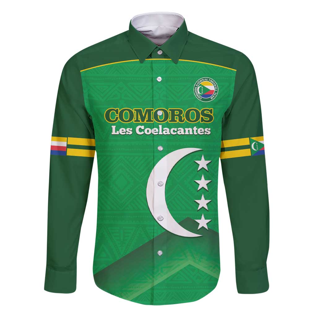 Custom Comoros Football Family Matching Short Sleeve Bodycon Dress and Hawaiian Shirt Allez Les Coelacantes - Wonder Print Shop