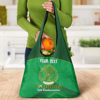 Custom Comoros Football Grocery Bag Allez Les Coelacantes