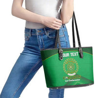 Custom Comoros Football Leather Tote Bag Allez Les Coelacantes - Wonder Print Shop