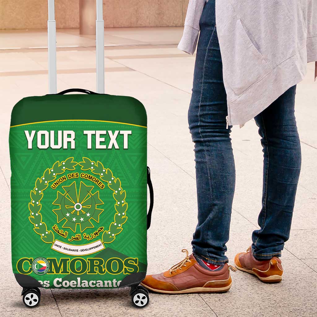 Custom Comoros Football Luggage Cover Allez Les Coelacantes - Wonder Print Shop