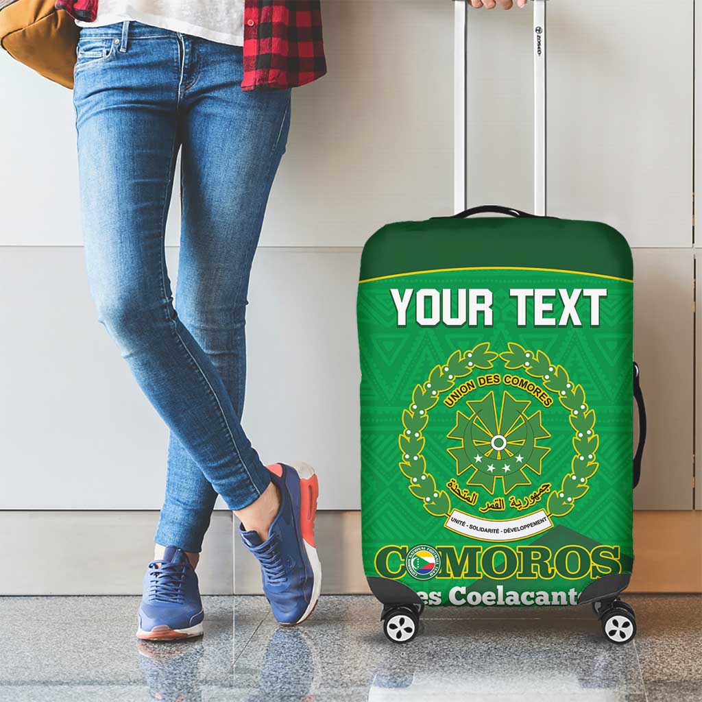 Custom Comoros Football Luggage Cover Allez Les Coelacantes - Wonder Print Shop