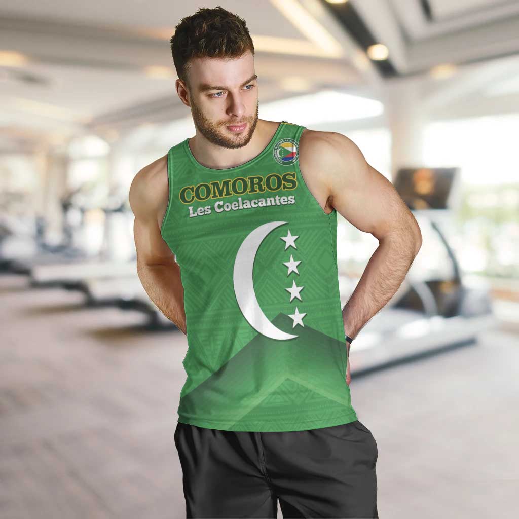 Custom Comoros Football Men Tank Top Allez Les Coelacantes - Wonder Print Shop