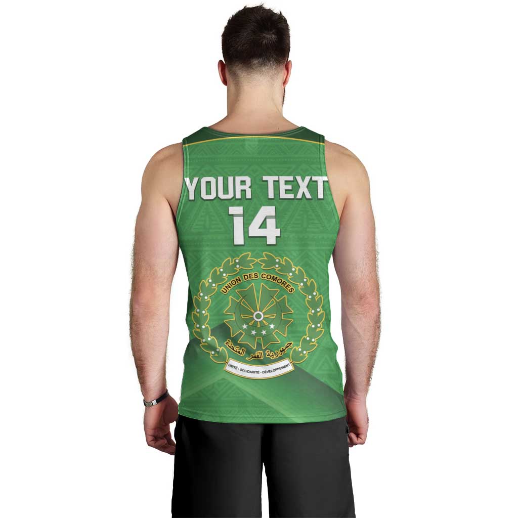 Custom Comoros Football Men Tank Top Allez Les Coelacantes - Wonder Print Shop