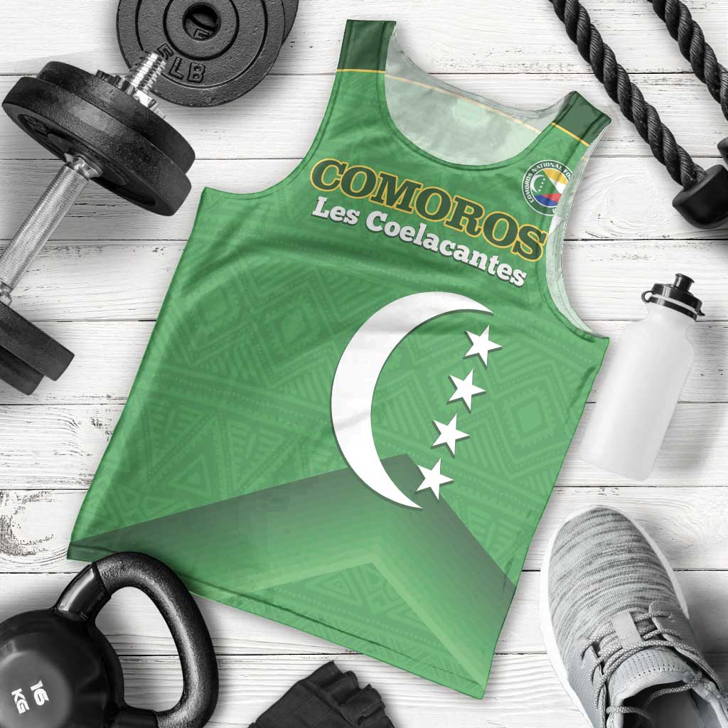 Custom Comoros Football Men Tank Top Allez Les Coelacantes - Wonder Print Shop