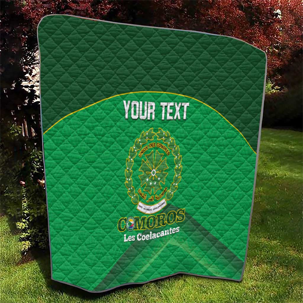 Custom Comoros Football Quilt Allez Les Coelacantes - Wonder Print Shop