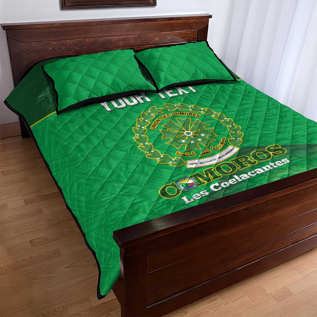 Custom Comoros Football Quilt Bed Set Allez Les Coelacantes - Wonder Print Shop