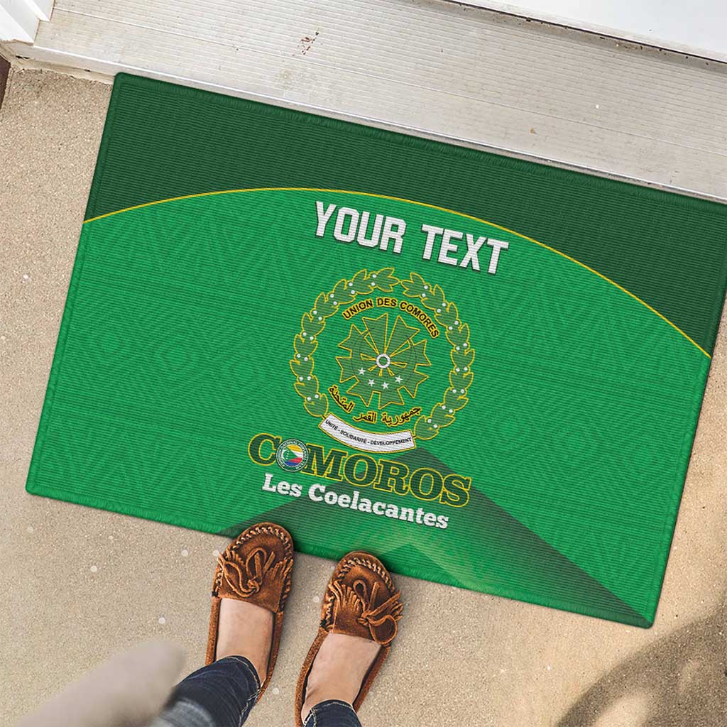 Custom Comoros Football Rubber Doormat Allez Les Coelacantes - Wonder Print Shop