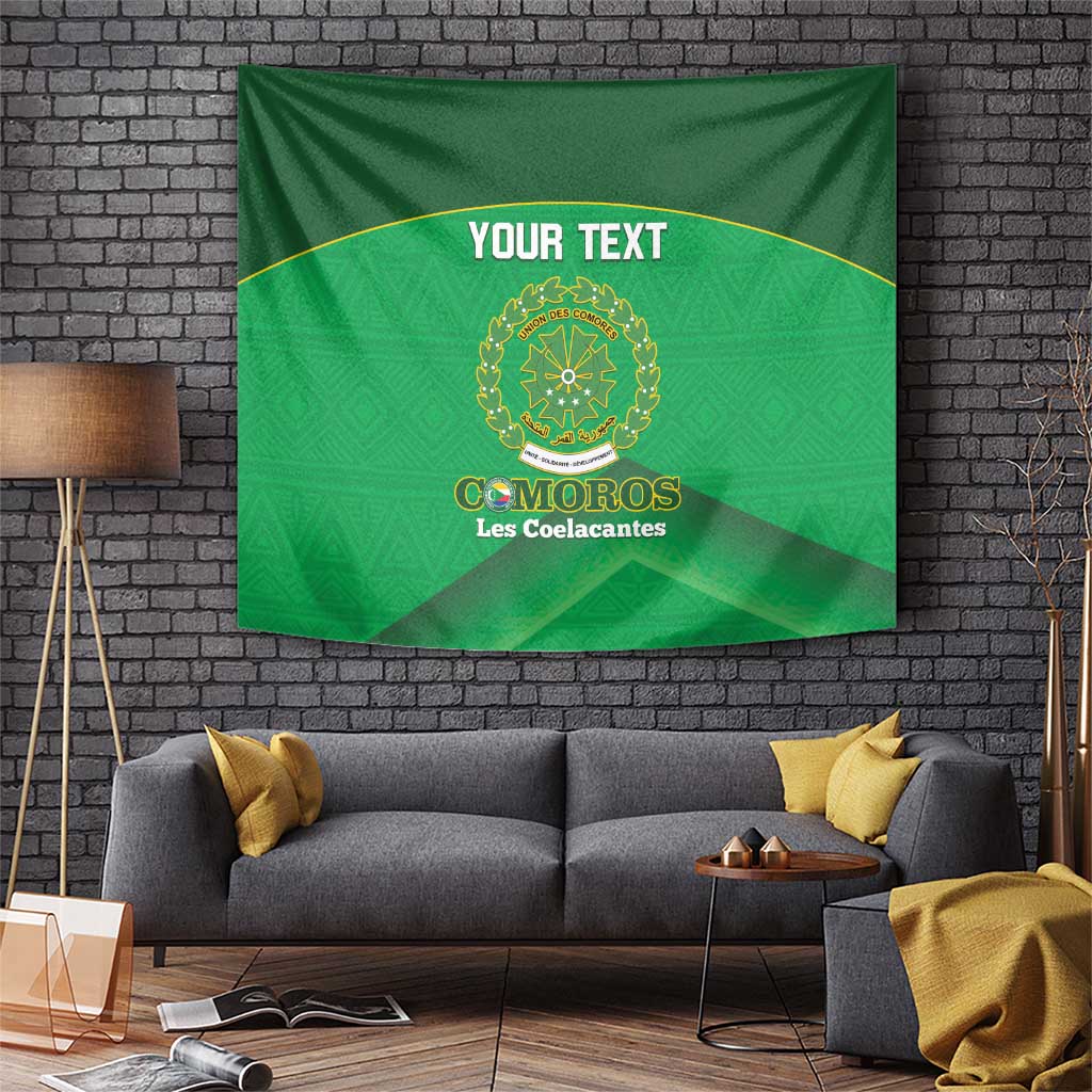 Custom Comoros Football Tapestry Allez Les Coelacantes - Wonder Print Shop