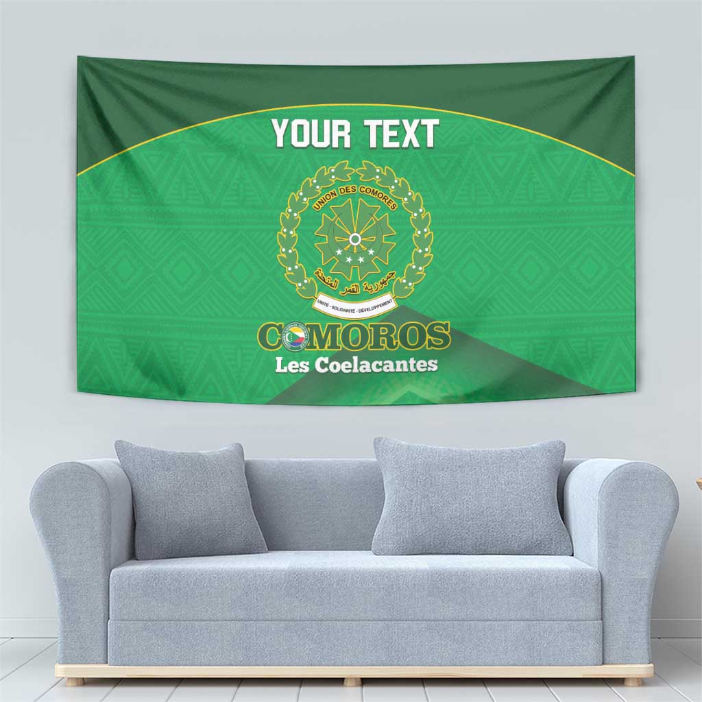 Custom Comoros Football Tapestry Allez Les Coelacantes - Wonder Print Shop