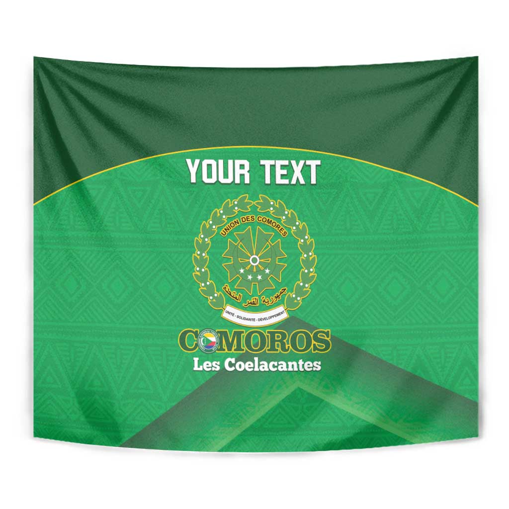 Custom Comoros Football Tapestry Allez Les Coelacantes - Wonder Print Shop
