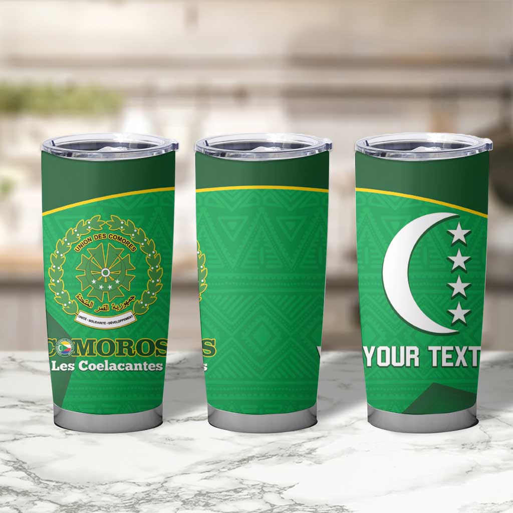 Custom Comoros Football Tumbler Cup Allez Les Coelacantes - Wonder Print Shop