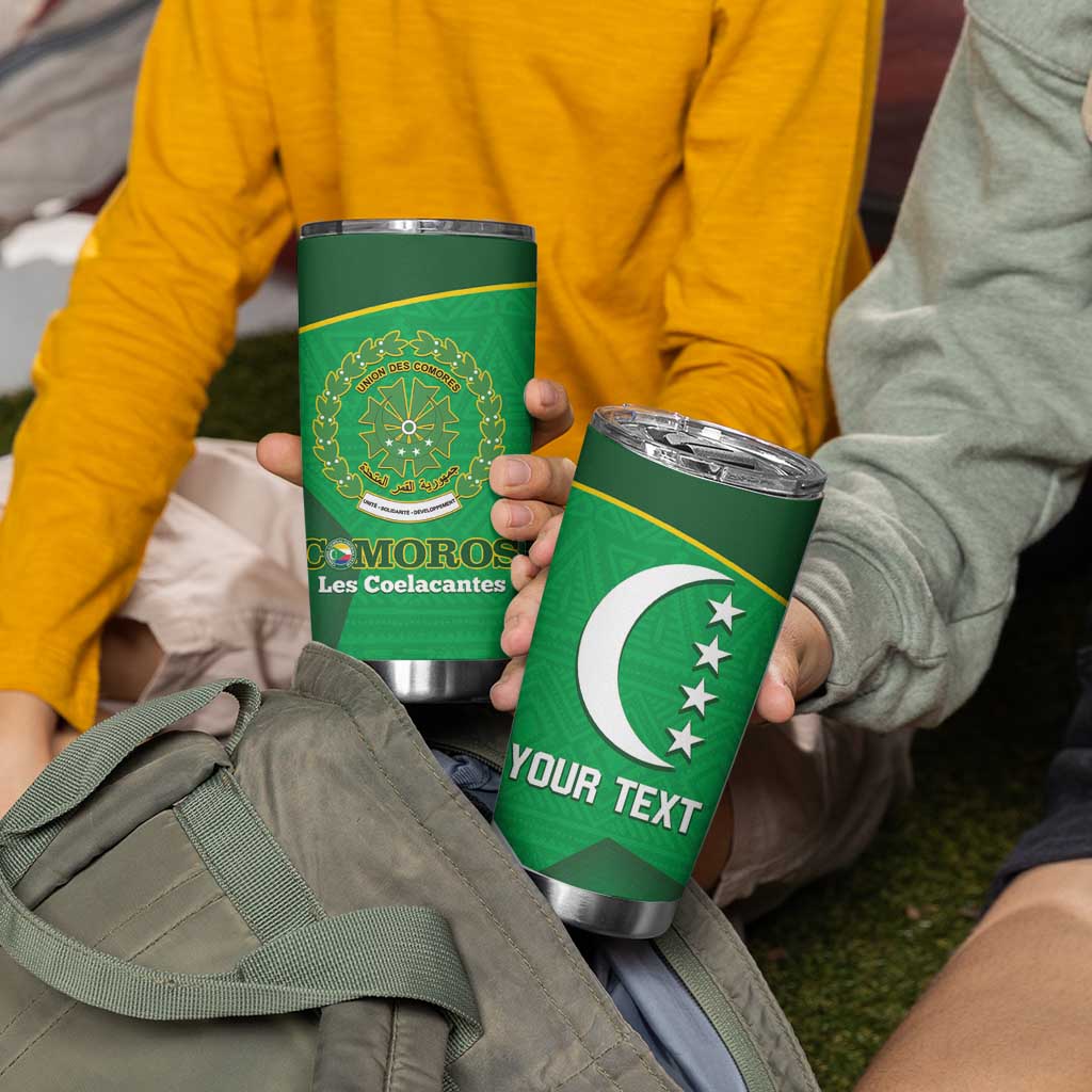 Custom Comoros Football Tumbler Cup Allez Les Coelacantes - Wonder Print Shop