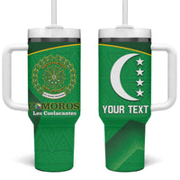 Custom Comoros Football Tumbler With Handle Allez Les Coelacantes - Wonder Print Shop