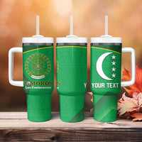 Custom Comoros Football Tumbler With Handle Allez Les Coelacantes - Wonder Print Shop