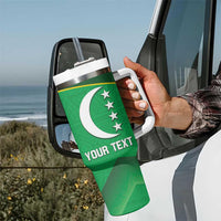Custom Comoros Football Tumbler With Handle Allez Les Coelacantes - Wonder Print Shop