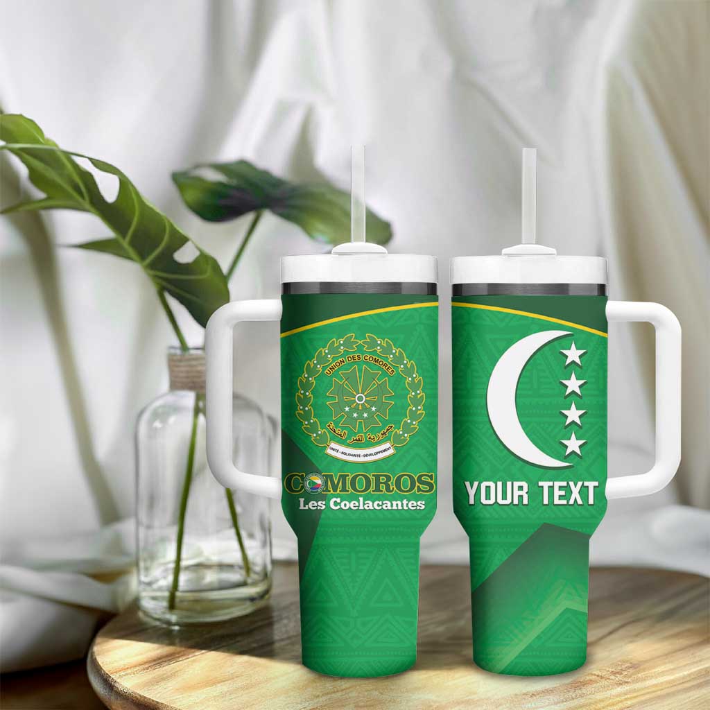 Custom Comoros Football Tumbler With Handle Allez Les Coelacantes - Wonder Print Shop