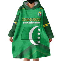 Custom Comoros Football Wearable Blanket Hoodie Allez Les Coelacantes - Wonder Print Shop