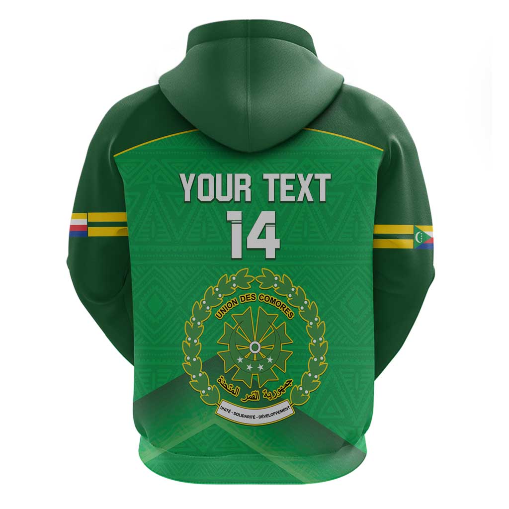Custom Comoros Football Zip Hoodie Allez Les Coelacantes - Wonder Print Shop