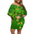 Happy St Patricks Day Family Matching Off Shoulder Short Dress and Hawaiian Shirt 2024 Irish Shamrocks With Lucky Leprechaun - Wonder Print Shop