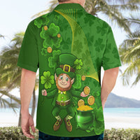 Happy St Patricks Day Hawaiian Shirt 2024 Irish Shamrocks With Lucky Leprechaun - Wonder Print Shop