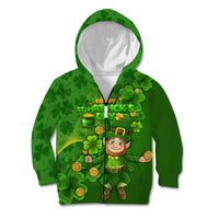 Happy St Patricks Day Kid Hoodie 2024 Irish Shamrocks With Lucky Leprechaun - Wonder Print Shop