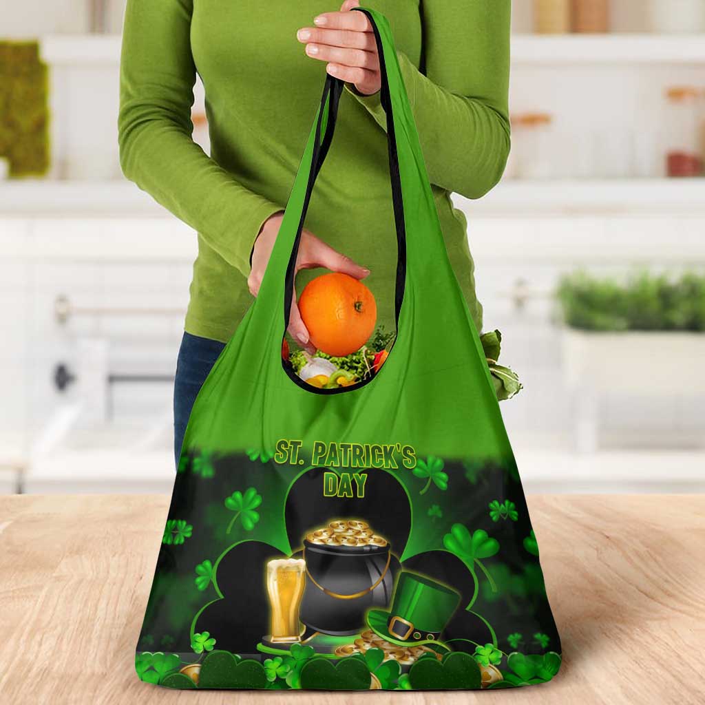 St Patrick's Day Grocery Bag La Fheile Padraig Shamrock Style