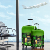 Happy St Patricks Day Luggage Cover La Fheile Padraig Shamrock Style - Wonder Print Shop