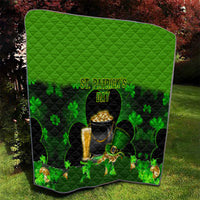 Happy St Patricks Day Quilt La Fheile Padraig Shamrock Style - Wonder Print Shop