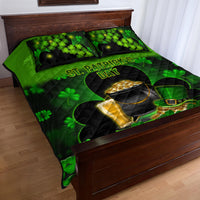 Happy St Patricks Day Quilt Bed Set La Fheile Padraig Shamrock Style - Wonder Print Shop