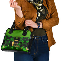 Happy St Patricks Day Shoulder Handbag La Fheile Padraig Shamrock Style